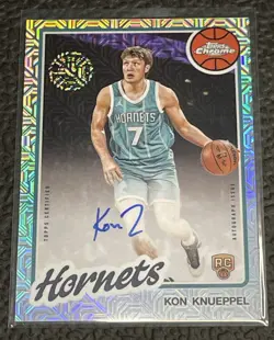 2025 Topps Chrome- Kon Knueppel Silver 45th Anniversary On Card Auto #80CR2-KK - Image 1