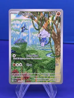 Pokemon TCG Meditite Illustration Rare Stellar Crown 153/142 - Image 1