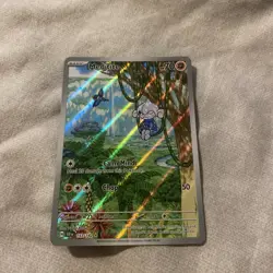 Meditite Stellar Crown Pokemon TCG Card Illustration 153/142 - Image 1