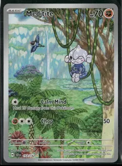 Pokemon TCG Meditite 153/142 Stellar Crown Illustration Rare - Image 1
