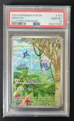PSA 10 Meditite 153/142 Illustration Rare Stellar Crown GEM MINT Pokemon TCG - Image 1