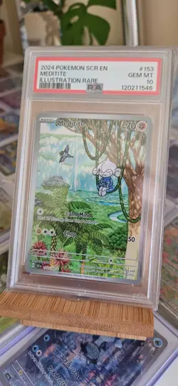 PSA 10 Meditite 153/142 Illustration Rare Stellar Crown GEM MINT Pokemon TCG - Image 3