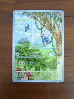 Pokemon TCG Meditite 153/142 Sv07: Stellar Crown Holo Full Art - Image 1