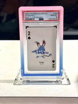 PSA 10 - 2000 POKEMON SILVER VERSION PART 2 PLAYING CARDS 2 OF SPADES AZUMARILL - Image 1