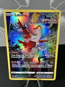 Pokemon Latias GG20/GG70 Full Art Holo Rare Crown Zenith Card NM Condition - Image 1