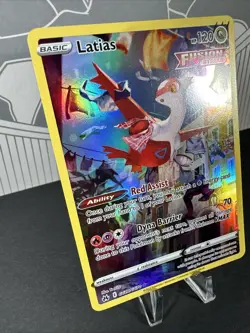 Pokemon Latias GG20/GG70 Full Art Holo Rare Crown Zenith Card NM Condition - Image 3