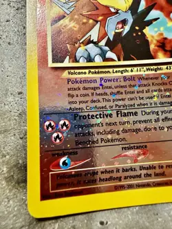 Pokemon Entei #34 Black Star Promo Reverse Holo Card WOTC 2001 Movie Promo - Image 2