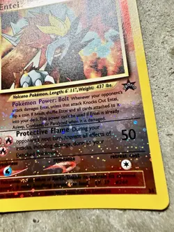 Pokemon Entei #34 Black Star Promo Reverse Holo Card WOTC 2001 Movie Promo - Image 3