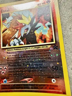 Pokemon Entei #34 Black Star Promo Reverse Holo Card WOTC 2001 Movie Promo - Image 4