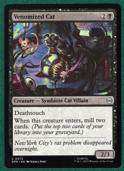 Venomized Cat - Marvel's Spider-Man (SPM) #72 - Magic: The Gathering MTG Card - Image 1