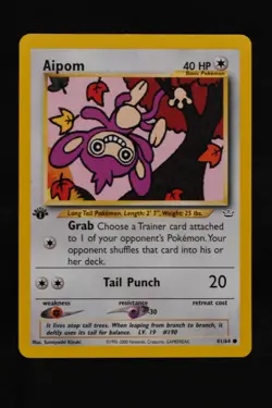 Aipom 1st Edition 41/64 NM Neo Revelation Regular Common Pokemon TCG Card - Image 2