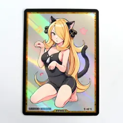 CYNTHIA Waifu Anime Card LIMITED 1/1 Custom TCG Holo Goddess Story ACG T09813 - Image 1