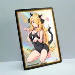 CYNTHIA Waifu Anime Card LIMITED 1/1 Custom TCG Holo Goddess Story ACG T09813 - Image 2