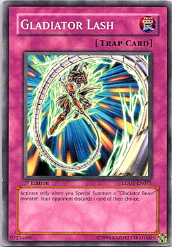 Gladiator Lash LODT-EN075 Yu-Gi-Oh! Card Light Play 1st Edition - Image 1