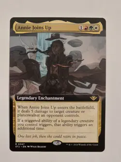 Annie Joins Up R0347 Regular (Extended Art) Outlaws of Thunder Junction MTG NM - Image 1