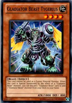 Gladiator Beast Tygerius EXVC-EN034 Yu-Gi-Oh! Card Light Play Unlimited - Image 1