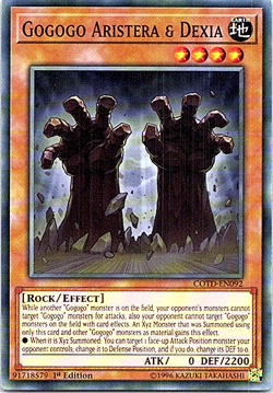 Gogogo Aristera & Dexia COTD-EN092 Yu-Gi-Oh! Card Light Play 1st Edition - Image 1