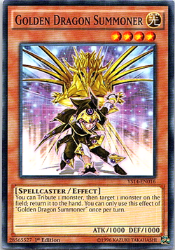 Golden Dragon Summoner YS14-EN016 Yu-Gi-Oh! Card Heavy Play 1st Edition - Image 1