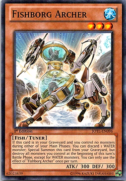 Fishborg Archer JOTL-EN096 Yu-Gi-Oh! Card Light Play 1st Edition - Image 1