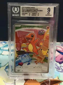 Pokemon TCG Charmander Promo Holo BGS 9 Mint Black Star 038 1st Partners - Image 1