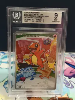 Pokemon TCG Charmander Promo Holo BGS 9 Mint Black Star 038 1st Partners - Image 2