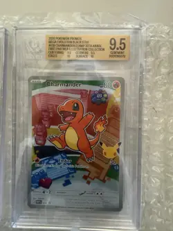 Charmander #038 Mega Evolution Black Star Holo Promo 30th Anniv BGS 9.5 - Image 1