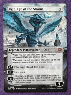 Ugin, Eye of the Storms (Borderless) - Tarkir: Dragonstorm (TDM)M 0382 MTG NM - Image 2