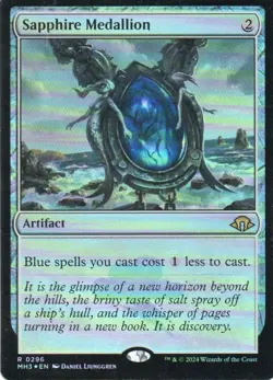 MTG: Modern Horizons 3: Foil Sapphire Medallion: Lightly Played Condition - Image 1