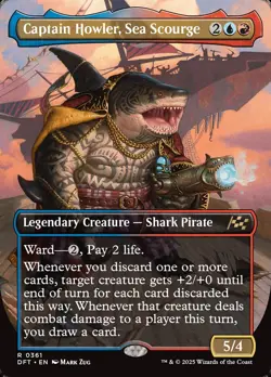 Captain Howler, Sea Scourge Borderless Regular - Aetherdrift MTG-NM - Image 1