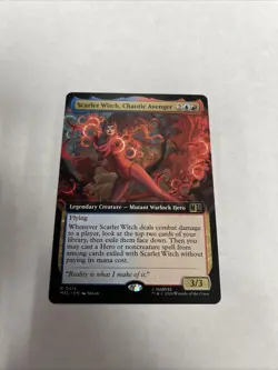 Scarlet Witch Chaotic Avenger Extended Art Nonfoil Superhero 0414 MTG LP - Image 1