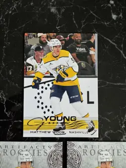 (3) Matthew Wood 2025-26 Upper Deck Young Guns / UD Artifacts #999 Rookie Card - Image 4
