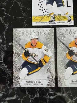 (3) Matthew Wood 2025-26 Upper Deck Young Guns / UD Artifacts #999 Rookie Card - Image 5