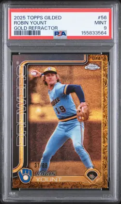 2025 Topps Chrome Gilded - Robin Yount Gold Refractor #56 /99 - Image 1