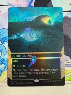 2025 MTG Edge Of Eternities Petrified Field Borderless Foil #32 - Image 1