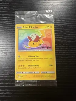 Pokemon TCG Ash’s Pikachu SM108 Holo Promo Card 2017 English 70 HP - Image 1