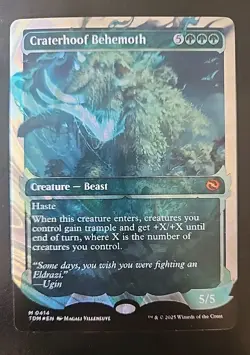 MTG Craterhoof Behemoth - Tarkir: Dragonstorm - Showcase - Halo Foil - M/NM - Image 1