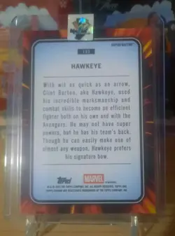 2025 Topps Chrome Marvel Superfractor 1/1 Hawkeye! - Image 4
