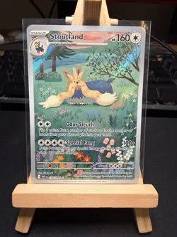 Pokemon TCG Stoutland 156/086 - Illustration Rare - White Flare - NM - Image 1