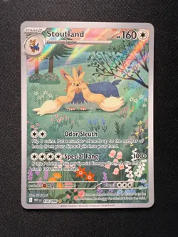 Pokemon TCG Stoutland 156/086 - Illustration Rare - White Flare - NM - Image 2