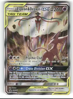 Espeon & Deoxys GX SM240 - Holo P SM Promos Pokemon Holo LP - Image 1