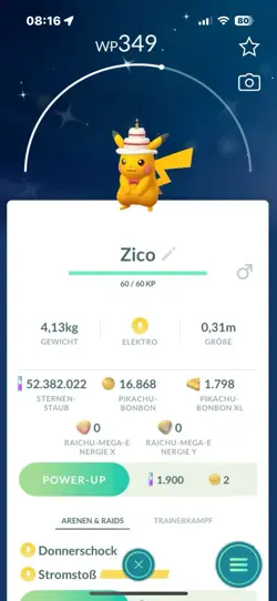 ✨Pokemon Go Shiny Kuchen Hut / Birthday Cake Hat Pikachu✨ - Image 1