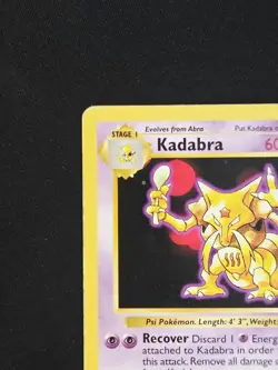Kadabra Shadowless 32/102 Base Set Uncommon Non Holo WoTC Pokemon 1999 - Image 3