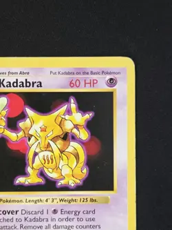 Kadabra Shadowless 32/102 Base Set Uncommon Non Holo WoTC Pokemon 1999 - Image 4