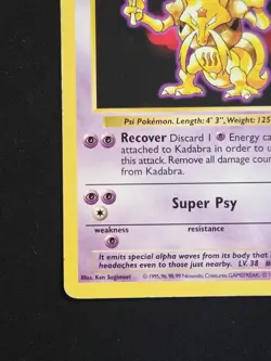 Kadabra Shadowless 32/102 Base Set Uncommon Non Holo WoTC Pokemon 1999 - Image 5