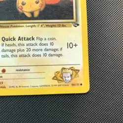 Pokemon TCG Lt. Surge's Pikachu Card #84/132 Gym Challenge, Regular Non-Holo - Image 4