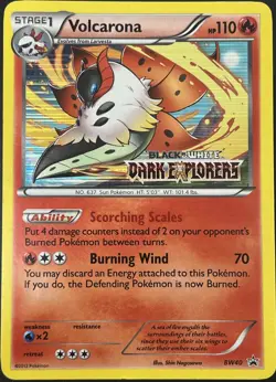 Volcarona BW40 Dark Explorers Black Star Promo Holo Rare Pokemon Card TCG LP - Image 1