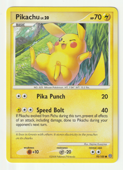 Pikachu 70/100 LP Pokemon TCG Non-Holo Diamond & Pearl Stormfront Common - Image 1