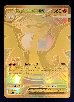 Mega Charizard X ex 2025 Pokemon Phantasmal Flames #130/094 Hyper Rare Mint - Image 1