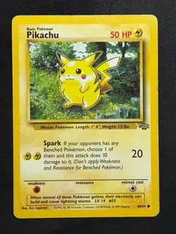 POKEMON UNGRADED PIKACHU 60/64 C WOTC JUNGLE UNLIMITED HP NON HOLO PKM-258 - Image 2