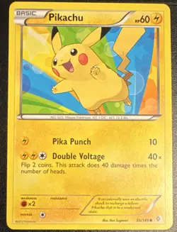 Pokemon TCG Pikachu 50/149 Boundaries Crossed Non-Holo 2012 LP - Image 1